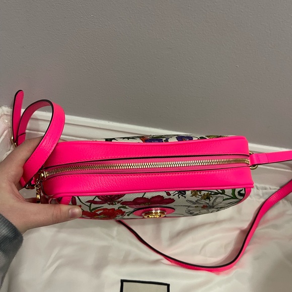 GUCCI canvas floral shoulder bag 550147 - Picture 10 of 16